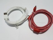Cablu date USB - micro USB textil - CU PROTECTIE -DIVERSE CULORI
