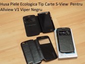 Husa Piele Ecologica Tip Carte S-View Pentru Allview V1 Viper Negru